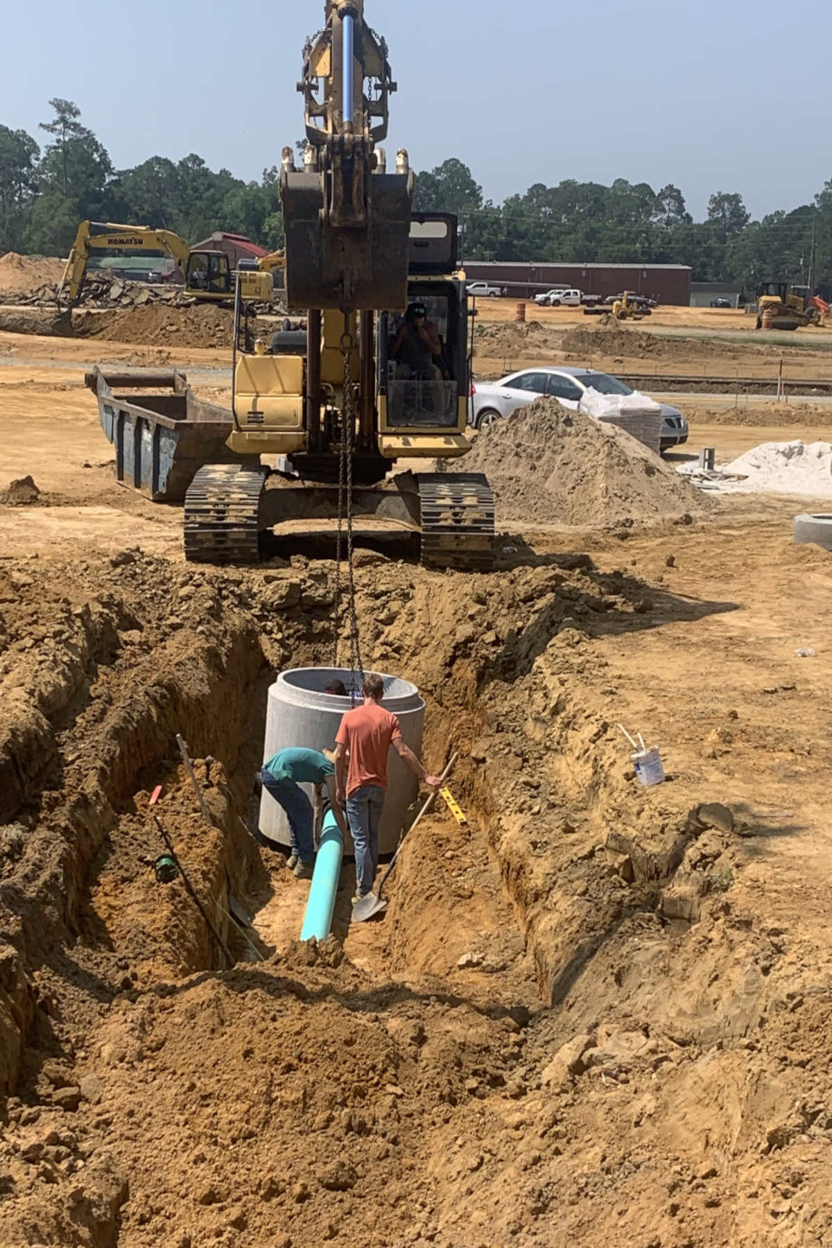 Utilities Our company became a licensed Utility Contractor in the State of Georgia, allowing us to install / repair water mains, sewer lines, and storm drainage infrastructure.