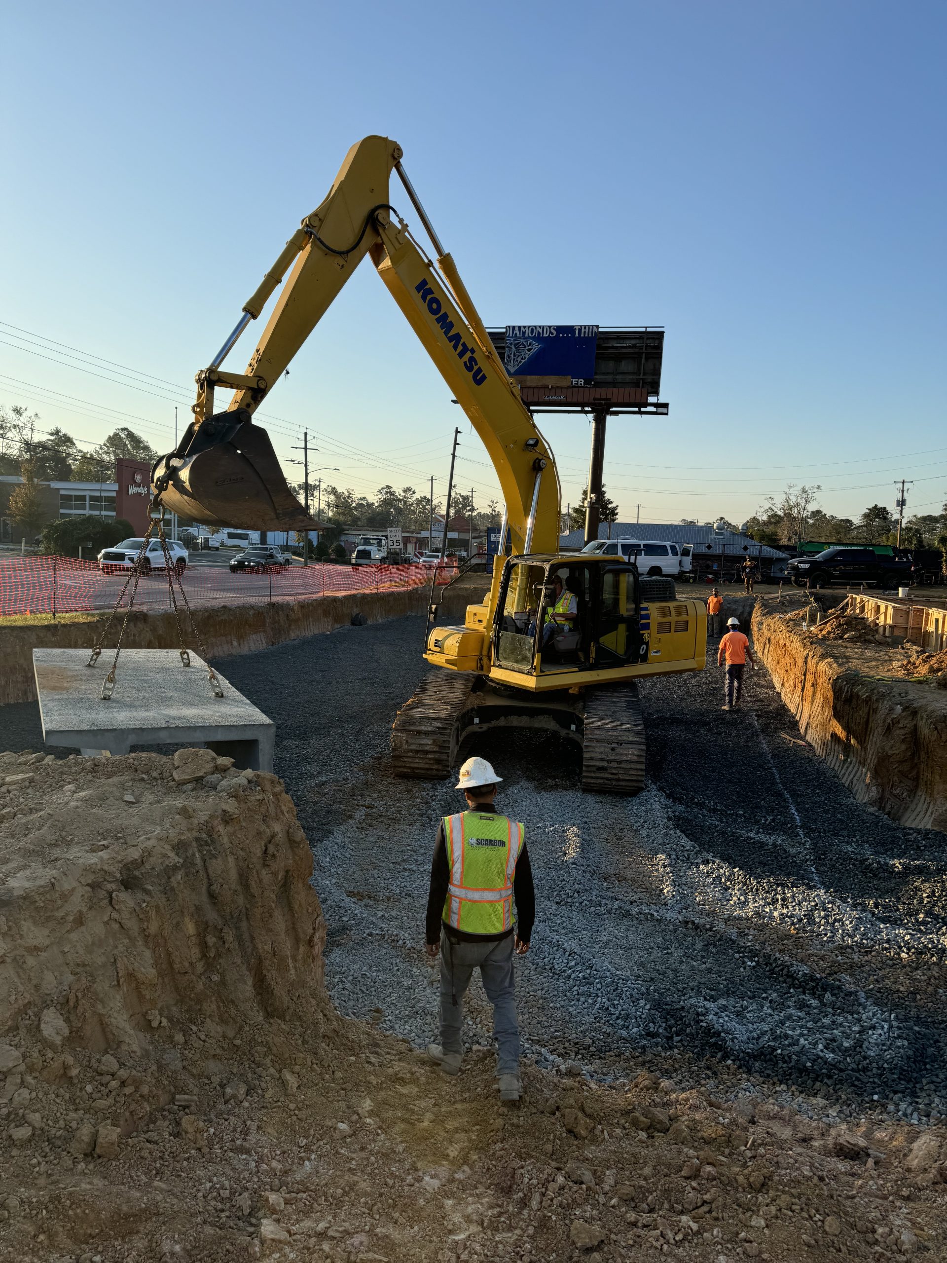 We are a licensed and insured Utility Contractor in the State of Georgia, offering multiple services such as: installation of water mains & services, sewer mains & services, stormwater infrastructure, sewer lift stations, underground detention systems, jack & bore, and much more.